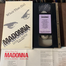 MADONNA Who's That Girl Live In Japan JAPAN NTSC VHS VIDEO 10WV-75 INSERT 1987, usado comprar usado  Enviando para Brazil