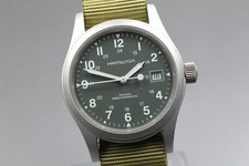 Usado, [ESTADO PERFEITO] Hamilton Cáqui Campo Mecânico H694190 Mostrador Preto Relógio de Vento Manual Masculino comprar usado  Enviando para Brazil