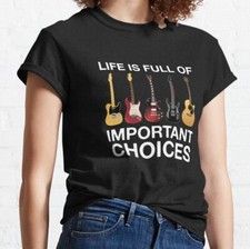 Camiseta Life Is Full Of Important Choices guitarra clássica P-3XL comprar usado  Enviando para Brazil