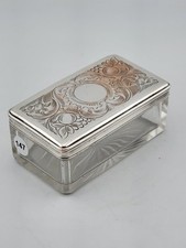 Antiga caixa de vaidade/suporte de sabonete vitoriana de prata esterlina e vidro cortado da década de 1830. comprar usado  Enviando para Brazil