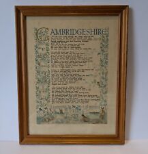 Cambridgeshire framed poem for sale  PETERBOROUGH