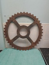 Roda de engrenagem de ferro industrial grande - 63 cm de largura. comprar usado  Enviando para Brazil
