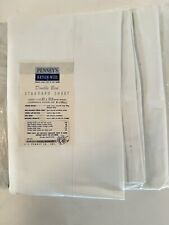 Lençol plano de musselina Penney's Nation-Wide branco cama de casal 81x108 comprar usado  Enviando para Brazil