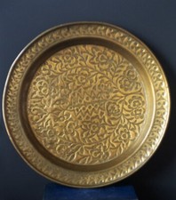 Oriental brass charger for sale  LEVEN