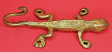 Cabide de parede de pano de latão vintage repro feito à mão formato de lagarto cauda, usado comprar usado  Enviando para Brazil