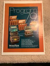 Jukebox GIANT 13 1/4-9 7/8" Programa 79 Wurlitzer FLYER AD comprar usado  Enviando para Brazil