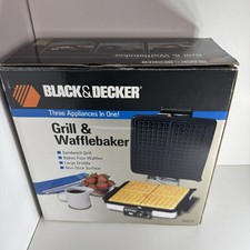 Antiga grelha de sanduicheira Black & Decker Grill & Waffle Baker G48TD com caixa comprar usado  Enviando para Brazil