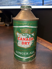 Raro Canadá Dry Ginger Ale 12 onças cone top lata e conteúdo e tampa  comprar usado  Enviando para Brazil