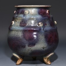 Fogão de três pernas chinês antigo Song Dynasty Jun forno 5,8" comprar usado Fogão de três pernas chinês antigo Song Dynasty Jun forno 5,8" comprar usado  Enviando para Brazil