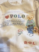 Moletom Polo Ralph Lauren bebê urso bordado manga folhada 3M comprar usado  Enviando para Brazil