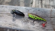 Usado, Iscas de pesca aquática top preto jitterbug e sapo padrão skitter pop isca Rapala comprar usado  Enviando para Brazil