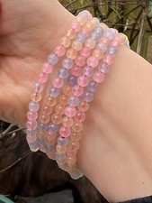 Morganite crystal beaded for sale  WIGAN
