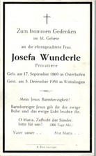 Sterbebild josefa wunderle gebraucht kaufen  Singen (Hohentwiel)