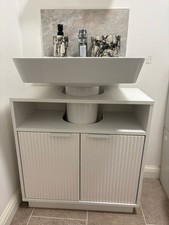 White ribbed bathroom for sale  NUNEATON