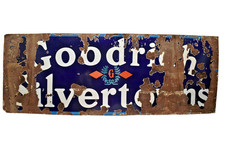 Placa de esmalte vintage Goodrich Silvertowns pneus publicidade EUA 1930s pneus gasolina comprar usado  Enviando para Brazil