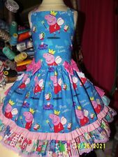 Vestido Peppa Pig Vintage Tecido Festa Dia Babados Tamanho 5t, usado comprar usado  Enviando para Brazil