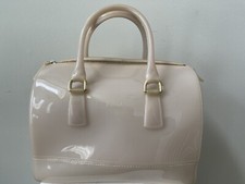 Bolsa de doces opaca original FURLA cor nua PVC Boston satchel grande comprar usado  Enviando para Brazil