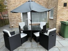 Cubed black rattan for sale  SURBITON