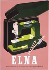 Vintage elna poster for sale  HOLMFIRTH