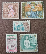 Usado, 3202 - FRANÇA - SCOTT# 1624, 1625, 1634, 1635, 1636 - SEM MARCA DE CHARNEIRA - GATO US$ 3,90 comprar usado  Enviando para Brazil