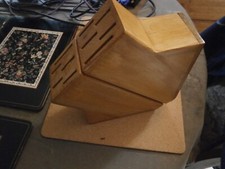 Wooden knife block for sale  TAMWORTH