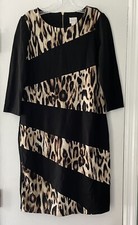 Usado, Vestido Chicos Feminino Tamanho 0.5 Pequeno Pequeno Estampa de Leopardo Preto Forrado Elástico comprar usado  Enviando para Brazil