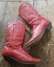 Vintage red leather for sale  HALSTEAD