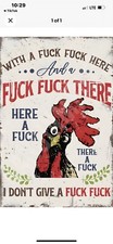 Tin sign rooster for sale  Covington