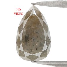 Diamante natural suelto corte pera 2,25 quilates 10,00 mm sal y pimienta diamante QL1669 segunda mano  Embacar hacia Mexico