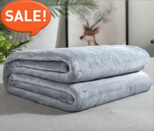 Plush flannel blankets for sale  UK