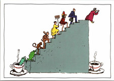 Cartão postal continental ilustração moderna evolução do café vivo comprar usado  Enviando para Brazil