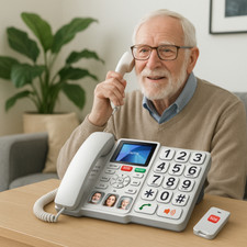 Telefone EasyCall® PRO 4G GSM IDOSOS, ALZHEIMER, DEMÊNCIA, LARES DE IDOSOS E HOSPITAIS, usado comprar usado  Enviando para Brazil