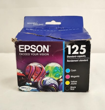 Conjunto de Cartuchos de Tinta Epson 125 Capacidade Padrão C M Y B Novo na Caixa Aberta comprar usado  Enviando para Brazil