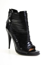 Bota Givenchy Feminina Biqueira Aberta Fecho com Zíper Tira Stiletto Tornozelo Preta Tamanho 6, usado comprar usado  Enviando para Brazil