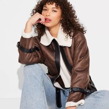 Women faux shearling for sale  USA