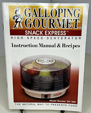 Galoping Gourmet Snack Express Desidratador de Alta Velocidade Instrução SOMENTE MANUAL, usado comprar usado  Enviando para Brazil
