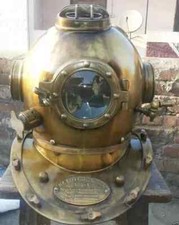 Capacete de mergulho antigo da Marinha dos EUA Mark V mergulhadores em alto mar capacete de mergulho comprar usado  Enviando para Brazil