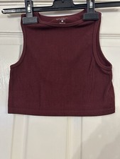 Girls burgundy crop for sale  STOKE-ON-TRENT