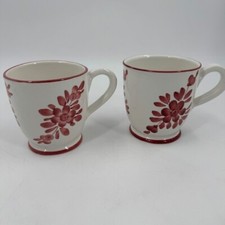 Canecas Starbucks Barista 2004 conjunto de 2 xícaras de café design floral pintadas à mão comprar usado  Enviando para Brazil