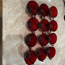 Conjunto de xícaras de chá vintage de vidro vermelho rubi real âncora 12 peças 4 oz comprar usado Conjunto de xícaras de chá vintage de vidro vermelho rubi real âncora 12 peças 4 oz comprar usado  Enviando para Brazil