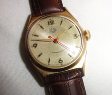 Gub Glashutte cal .60.1 RZADKI zegarek męski - pozłacany zegarek na rękę na sprzedaż  PL