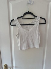 Primark white cropped for sale  BISHOP AUCKLAND