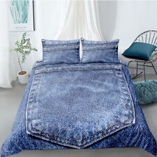 Conjunto de roupa de cama denim bolso king macio criativo capa de edredom 3D queen twin completo comprar usado  Enviando para Brazil