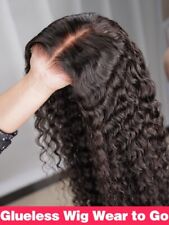 Usado, Peruca Water Wave sem cola cabelo humano onda profunda 13x4 perucas frontais de renda pré-arrancadas comprar usado  Enviando para Brazil