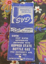 Capa Matchbook Gopher State garrafa gás C137-O, usado comprar usado  Enviando para Brazil