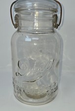 Jarro de vidro transparente Schram Drey tampa de vidro sempre selada fechamento articulado antigo década de 1910 comprar usado  Enviando para Brazil