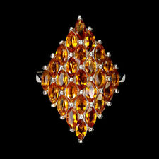 Anel de prata 925 verão marquesa citrino 5x2,5 mm joias de pedra preciosa tamanho 9 comprar usado  Enviando para Brazil