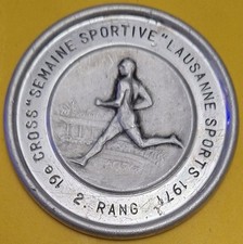 Medalla Suiza 19. Cross "Sports Week" Lausanne Cross Sports 1971 2do Rango segunda mano  Embacar hacia Mexico