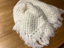 Shawl blanket white for sale  HALESOWEN