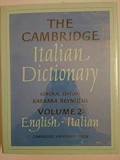 THE CAMBRIDGE ITALIAN DICTIONARY: VOLUME 2, By Barbara Reynolds - Hardcover Mint comprar usado  Enviando para Brazil